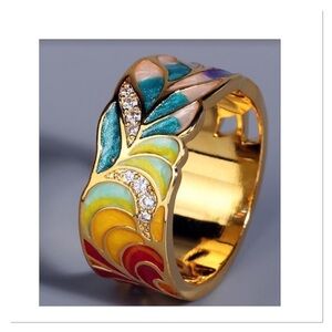 Elegant Multicolor Enamel Ring